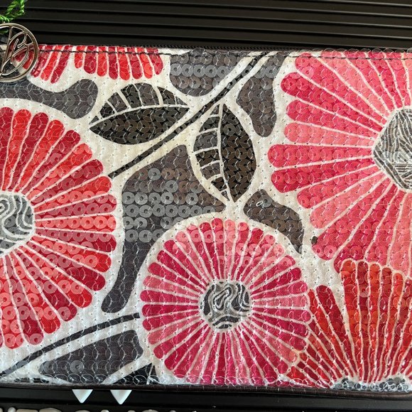 Vera Bradley Cheery Blossoms Shimmer Wristlet - Picture 1 of 11